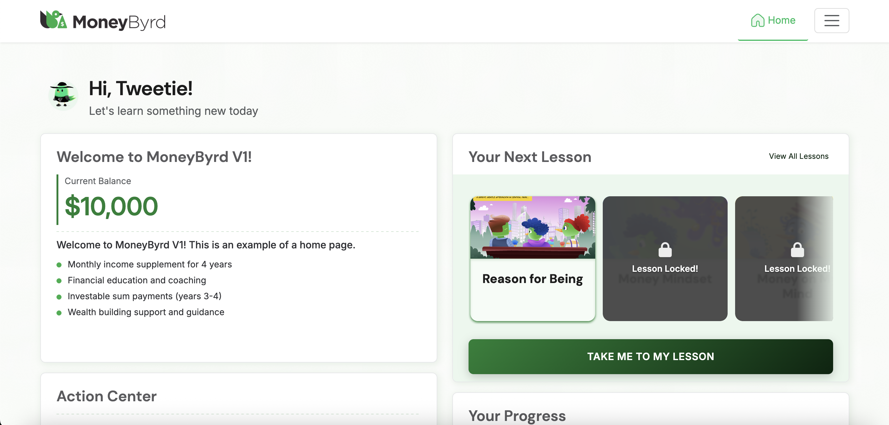 MoneyByrd Platform Dashboard - Desktop